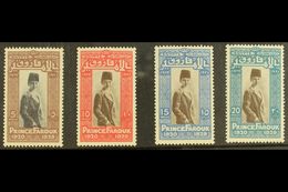 1929 Prince Farouk's 9th Birthday With Central Vignettes In Black (5m Value) Or Brown, SG 178a/81a (Chalhoub C29c/32c),  - Autres & Non Classés