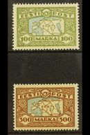 1923-24 Map Complete Set (SG 43/43a, Michel 40 & 54), Very Fine Mint, Fresh. (2 Stamps) For More Images, Please Visit Ht - Estonie