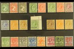 1891-1933 MINT DEFINITIVES SELECTION Presented On A Stock Card & Includes 1891-1902 ½d, 1d And 4d, 1904-12 ½d And 1d, 19 - Falkland Islands