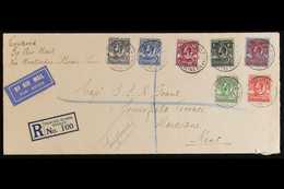 1930 EARLY AIRMAIL COVER TO ENGLAND 1930 (16 May) Registered Cover From Port Stanley To Maidstone Bearing 1929 "Whale An - Falklandinseln