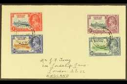 SOUTH GEORGIA 1935 Falkland Islands Silver Jubilee Complete Set On Cover To England Tied By "SOUTH GEORGIA" Cds Cancels  - Falklandinseln