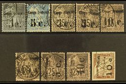 CONGO 1891 - 1892 SURCHARGES Lovely Group Of Very Fine Used Stamps. Includes 1891-92 Type I 5c On 1c, 5c On 15c & 5c On  - Altri & Non Classificati