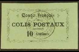 CONGO PARCEL POST 1891 10c Black On Blue Type IV (Yvert 1, SG P13), Very Fine Used With Superb "LOANGO 8 Jul 93" Cds Can - Autres & Non Classés