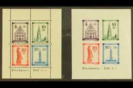 FRENCH ZONE BADEN 1949 Freiburg Rebuilding Fund Both Mini-sheets (Michel Blocks 1 A+B, SG MSFB41a/b), Never Hinged Mint, - Other & Unclassified