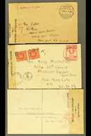 1940-41 CENSORED COVERS TO USA Three Covers With KGVI 1½d (plus USA Dues), 3d And 6d (registered) Frankings, Each With " - Côte D'Or (...-1957)