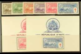 1949 Air Anti-TB & Malaria Relief Fund Complete Set & Both Mini-sheets (SG 427/32 & MS433, Scott CB3/8 & Cb7a/8a), Super - Haiti