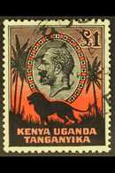 1935 £1 Black And Red, SG 123, Fine Nairobi Cds Used. For More Images, Please Visit Http://www.sandafayre.com/itemdetail - Vide
