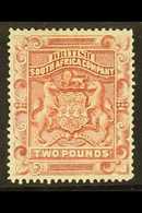 1892-3 £2 Rose-red, Perf.14½, SG 11, Fine Mint, Certificate Accompanies. For More Images, Please Visit Http://www.sandaf - Other & Unclassified