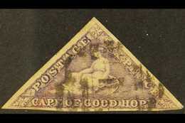 CAPE OF GOOD HOPE 1863-64 6d Bright Mauve Triangular, SG 20, Fine Used With Three Margins, Close At Lower Left. For More - Non Classés