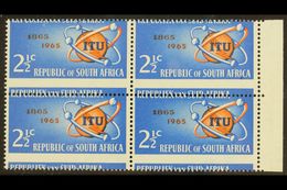 1965 MISPERF ERROR To The 2½c ITU Centenary Issue, SG 258, A Never Hinged Marginal Block Of Four Showing The Horizontal  - Ohne Zuordnung