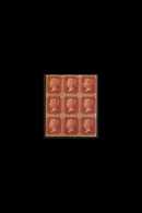 1864-79 1d Red, SG 43 Plate 224, Unused (without Gum) Block Of Nine, Cat £1440. For More Images, Please Visit Http://www - Sonstige & Ohne Zuordnung