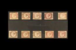1870 MINT "BANTAM" SELECTION A Fine Mint Group, ALL DIFFERENT & Includes Plate Numbers 3, 4, 5, 6, 10, 11, 12, 13, 19 &  - Autres & Non Classés