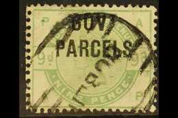 OFFICIALS GOVT PARCELS. 1883-86 9d Dull Green, SG O63, Good Used. Cat £1200 (1 Stamp) For More Images, Please Visit Http - Sonstige & Ohne Zuordnung