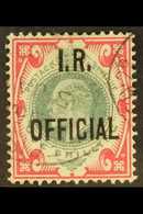 OFFICIAL INLAND REVENUE 1902-04 1s Dull Green And Carmine, SG O24, Very Fine Used, Expertised On The Back. For More Imag - Ohne Zuordnung