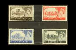 1958 1st De La Rue Castle Set, SG 536a/539a, Very Fine Never Hinged Mint (4 Stamps) For More Images, Please Visit Http:/ - Autres & Non Classés