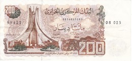 BILLETE DE ARGELIA DE 200 DINARS DEL AÑO 1983  (BANKNOTE) - Algérie