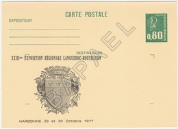 Narbonne (11) - Entier Postal - XXIIIème Exposition Régionale Languedoc-Roussillon - Bijgewerkte Postkaarten  (voor 1995)