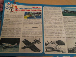 Page Issue De SPIROU Années 70 / MISTER KIT Présente : DOUBLE PAGE / SPECIAL AVIATION FRANCAISE LE MUSTANG P-51D/K Par H - France