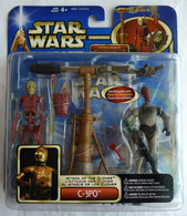 STAR WARS 2002 BLISTER ATTACK OF THE CLONE FIGURINE  C-3PO Pièces Interchangeables Blister US - Episode II