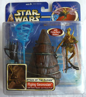 STAR WARS 2002 BLISTER ATTACK OF THE CLONE  FIGURINE FLYING GEONOSIAN With Sonic Blaster And Attack Pod Blister US - Episodio II