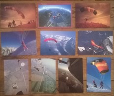 Lot De 10 Cartes Postales PARAPENTE & CHUTE LIBRE + Planneur - Parachutisme