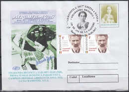 Romania 2017 - The 120th Anniversary Of The Birth Of Smaranda Brăescu, An Aviation Pioneer - Commem. Postmark 20.5.2017 - Marcofilie