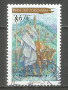 La Légende De La 1 ère Neige (berger Et Troupeau De Vaches)  Un Timbre-poste Oblitéré, Haute Faciale, 1 ère Qualité - Used Stamps