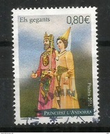 La Festa Major D’Andorra La Vella : Ball De Gegants (Bal Des Géants)  2016 Un Timbre Oblitéré, Oblit.ronde. - Used Stamps