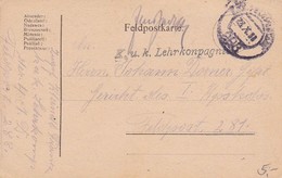 Feldpostkarte K.u.k. Lehrkompagnie 4. ID - Feldpost 288 - 1918 (36042) - Storia Postale