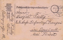Feldpostkarte Wien Nach K.k. Landsturm Eisenbahn Sicherungs Kompagnie Opcina - 1916 (36058) - Cartas & Documentos