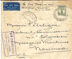 19-7-40 - Cover From AUCKLAND To Nouméa - Poste Aérienne