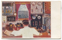 GENNARO MASSI Italy - Radio Telegraphy Midfielder, Ship Boat, 1935. - Radio