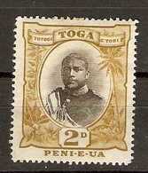 Tonga - 1897 King George II 2d Sepia & Bister MH *  SG 41a  Sc 41 - Tonga (...-1970)