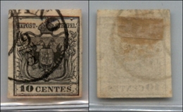 20002 ANTICHI STATI - LOMBARDO VENETO - 1850 - 10 Cent Nero (2) I Emissione - Usato (250) - Altri & Non Classificati