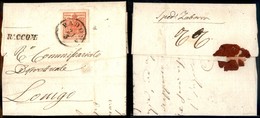 20032 ANTICHI STATI - LOMBARDO VENETO - Raccom (punti 6) – 15 Cent (20) Su Parte Di Lettera Da Padova A Lonigo - Autres & Non Classés