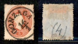 20055 ANTICHI STATI - LOMBARDO VENETO - 1861 – 5 Soldi (33b) Usato A Gonzaga - Other & Unclassified