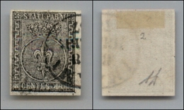 20169 ANTICHI STATI - PARMA - 10 Cent Bianco (2) Stampa Povera Da Bordo Di Foglio In Basso - Molto Bello -usato -  Diena - Autres & Non Classés