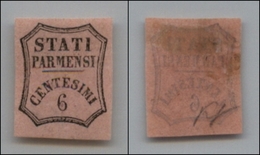 20180 ANTICHI STATI - PARMA - 1857 - Non  Emessi - 6 Cent Rosa Chiaro (1A) - Altri & Non Classificati