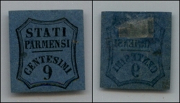 20181 ANTICHI STATI - PARMA - 1857 – Non Emesso – 9 Cent (2A – Segnatasse) – Gomma Originale (180) - Autres & Non Classés