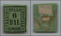 20226 ANTICHI STATI - ROMAGNE - 1859 - 6 Bai Verde (7) - Difetti (850) - Altri & Non Classificati