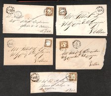 20232 ANTICHI STATI - SARDEGNA - Terranuova (pti 6) – Cinque Lettere Col 10 Cent Del 1861/1862 – Da Esaminare - Other & Unclassified