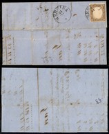 20253 ANTICHI STATI - SARDEGNA - 10 Cent (14Ch) - Testatina Di Lettera Da Messina A Cefalù Del 21.11.61 - Other & Unclassified