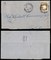 20263 ANTICHI STATI - SARDEGNA - 10 Cent (14Da) - Testatina Di Lettera Da Messina A Cefalù Del 24.4.62 - Andere & Zonder Classificatie