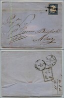 20285 ANTICHI STATI - SARDEGNA - 1860 - Lettera Da Toscolano (Pt.8) Per Milano - Affrancata Con 20 Cent Azzurro (15Ca) - - Autres & Non Classés