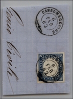 20296 ANTICHI STATI - SARDEGNA - Casalmaggiore 6.2.62 - 20 Cent (15Dc) Su Frammento - Autres & Non Classés