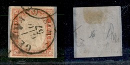 20305 ANTICHI STATI - SARDEGNA - 1855 - 40 Cent (16) Su Frammento (775) - Andere & Zonder Classificatie