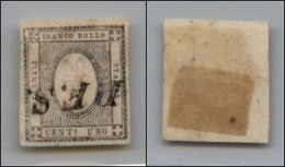 20317 ANTICHI STATI - SARDEGNA - 1861 - 1 Cent Grigio (19) Annullato P.F.S. - Usato - Altri & Non Classificati