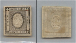 20318 ANTICHI STATI - SARDEGNA - 1861 - 2 Cent Grigio Nero (20) Nuovo Con Gomma (400) - Andere & Zonder Classificatie