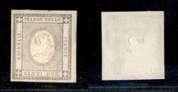 20321 ANTICHI STATI - SARDEGNA - 1861 – 2 Cent Grigio (20) – Senza Gomma (100) - Sonstige & Ohne Zuordnung