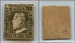 20331 ANTICHI STATI - SICILIA - 1859 - 1 Grano Oliva Grigiastro (4c) Usato (375) - Otros & Sin Clasificación